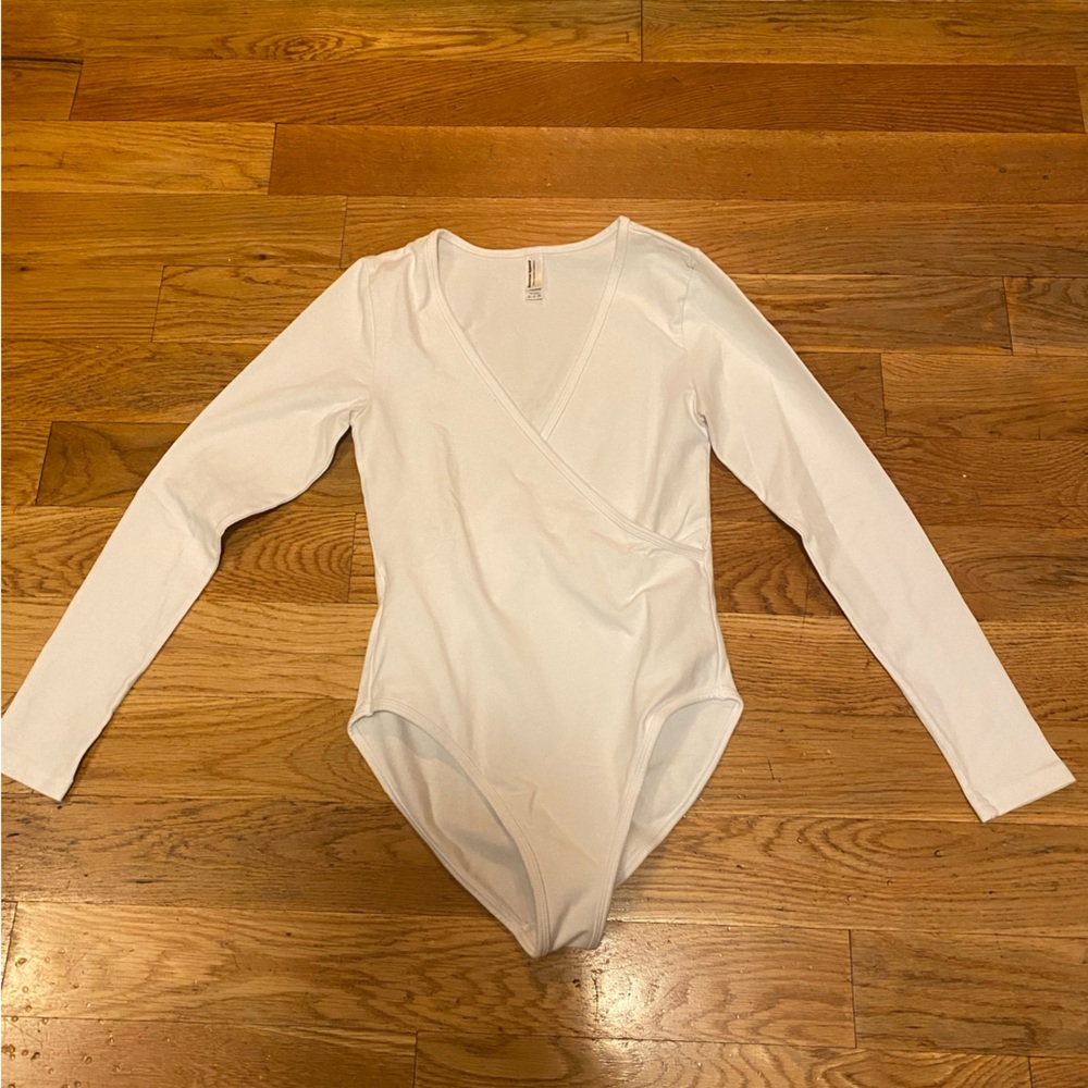 American Apparel White Bodysuit Size Small